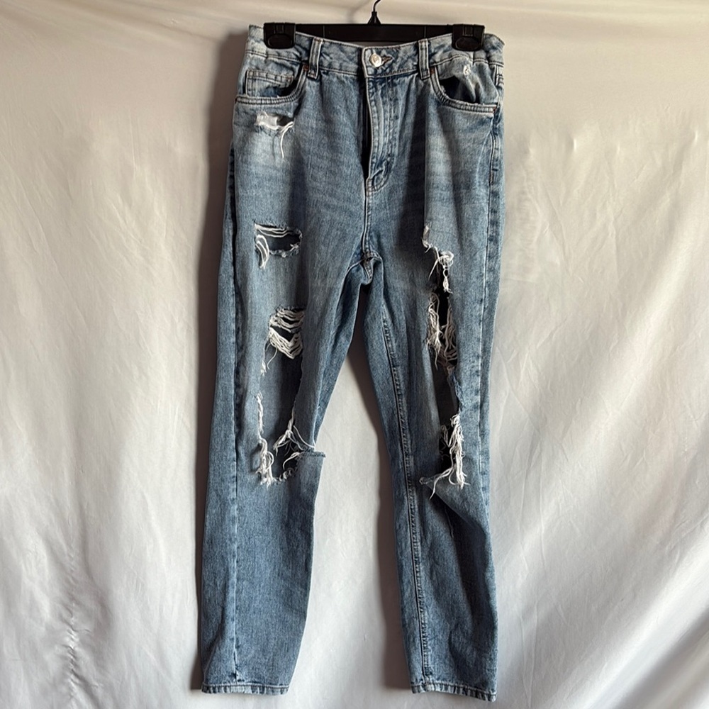 SM286 Aeropostale Blue Mom Jeans Relaxed Fit